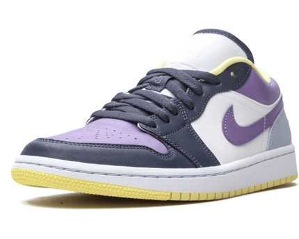 Men's Air Jordan 1 Low Mismatched Purple Shoes