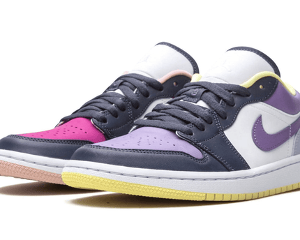 Men's Air Jordan 1 Low Mismatched Purple Shoes