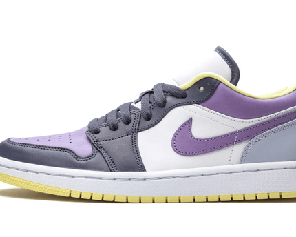 Men's Air Jordan 1 Low Mismatched Purple Shoes