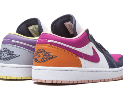 Men's Air Jordan 1 Low Mismatched Purple Shoes