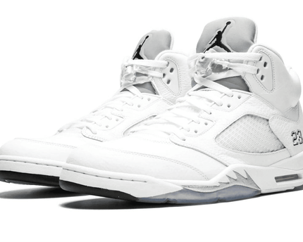 Men's Air Jordan 5 Metallic Silver Shoes