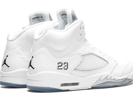Men's Air Jordan 5 Metallic Silver Shoes