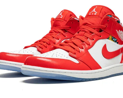 Men's Air Jordan 1 Mid Barcelona Sweater Shoes