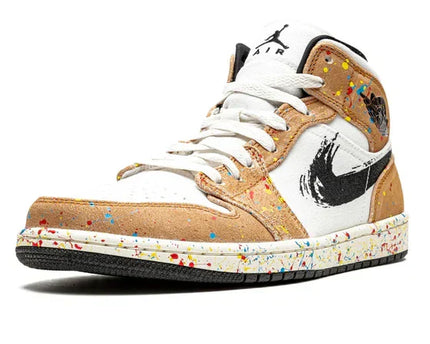 Men's Air Jordan 1 Mid Brushstroke Shoes