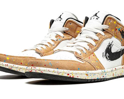 Men's Air Jordan 1 Mid Brushstroke Shoes