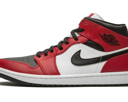 Men's Air Jordan 1 Mid Chicago Black Toe Shoes
