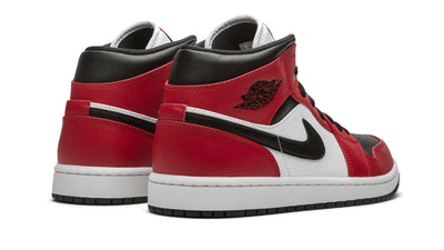 Men's Air Jordan 1 Mid Chicago Black Toe Shoes
