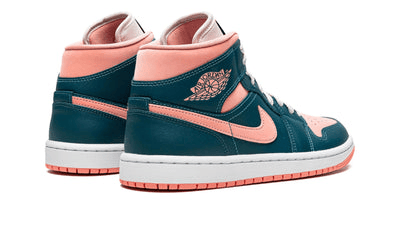Men's Air Jordan 1 Mid Dark Teal Green Shoes