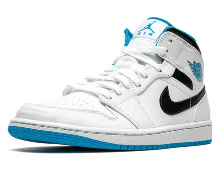 Men's Air Jordan 1 Mid Laser Blue Shoes
