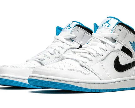 Men's Air Jordan 1 Mid Laser Blue Shoes