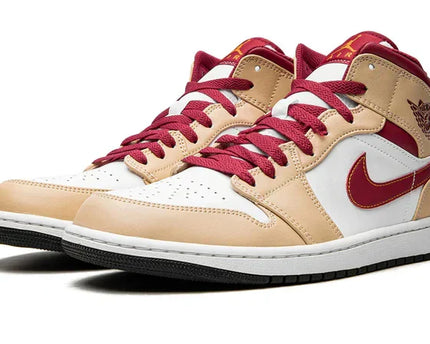 Men's Air Jordan 1 Mid Light Curry Shoes