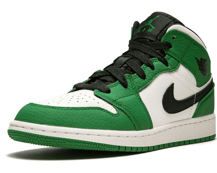 Men's Air Jordan 1 Mid Lucky Green Shoes