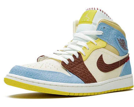 Men's Air Jordan 1 Mid Maison Chateau Rouge Fearless Shoes