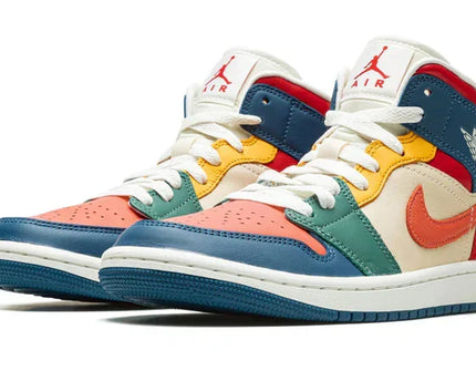 Men's Air Jordan 1 Mid Multi-Color Shoes
