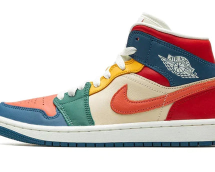 Men's Air Jordan 1 Mid Multi-Color Shoes