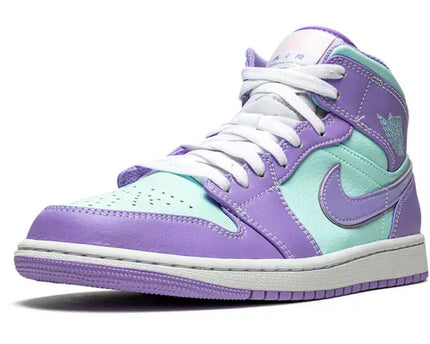 Men's Air Jordan 1 Mid Purple Pulse Shoes