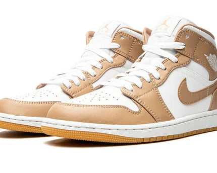 Men's Air Jordan 1 Mid Tan Gum Shoes