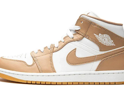 Men's Air Jordan 1 Mid Tan Gum Shoes