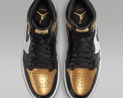 Men's Air Jordan 1 Retro High Metallic Gold Shoes