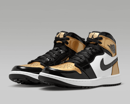 Men's Air Jordan 1 Retro High Metallic Gold Shoes