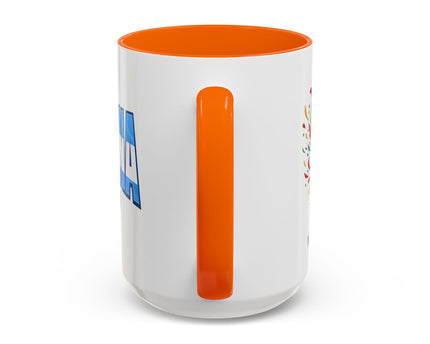 Argentina Vamos Argentina Mug , Accent Coffee Mug, Flag Text Design