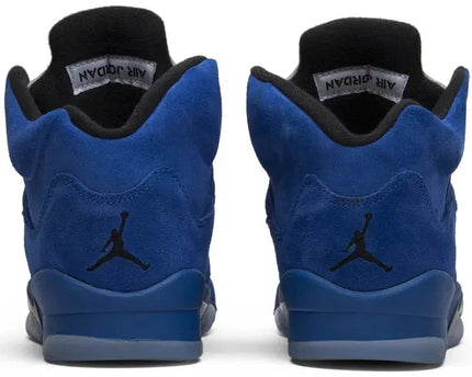 Men's Air Jordan 5 Blue Suede Shoes