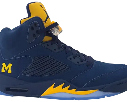 Men's Air Jordan 5 Michigan Wolverines Shoes
