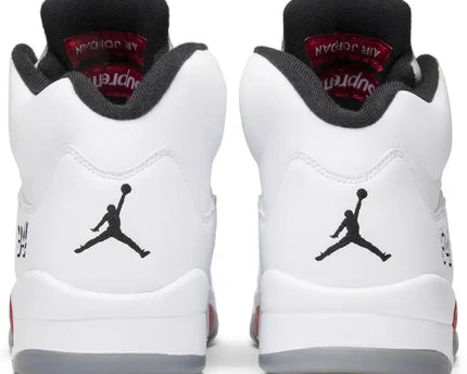 Men's Supreme x Air Jordan 5 Retro 'White' Shoes
