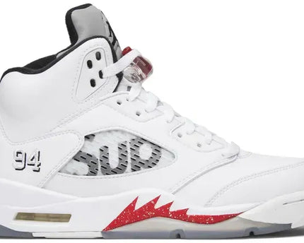 Men's Supreme x Air Jordan 5 Retro 'White' Shoes
