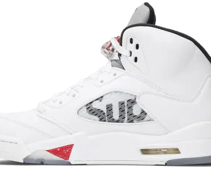 Men's Supreme x Air Jordan 5 Retro 'White' Shoes