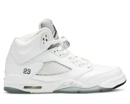 Men's Air Jordan 5 White Metallic Shoes