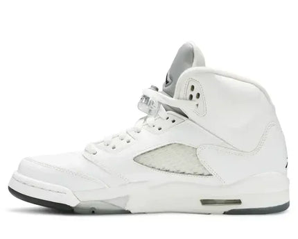 Men's Air Jordan 5 White Metallic Shoes