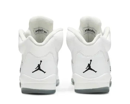 Men's Air Jordan 5 White Metallic Shoes