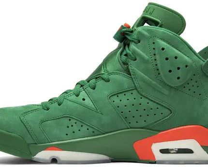 Men's Air Jordan 6 Green Suede Gatorade Shoes