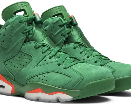 Men's Air Jordan 6 Green Suede Gatorade Shoes