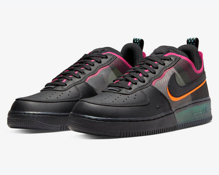 Men's Nike Air Force 1 Black Neon Shoes
