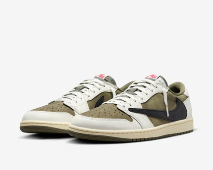 Men's Travis Scott x Air Jordan 1 Low ' Medium Olive' Shoes