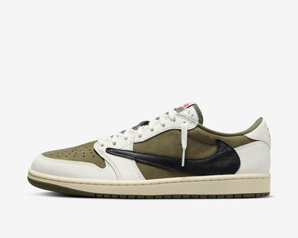 Men's Travis Scott x Air Jordan 1 Low ' Medium Olive' Shoes