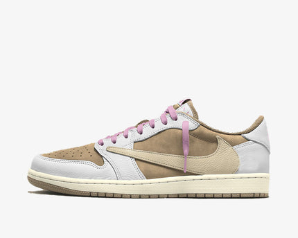 Men's Travis Scott x Air Jordan 1 Low 'Sail Shy Pink' Shoes