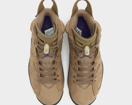 Men's Air Jordan 6 Brown Kelp Shoes
