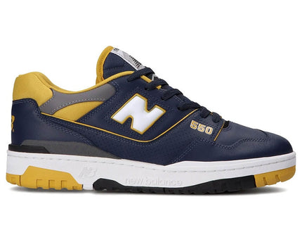 Men's New Balance 550 Navy Yellow Shoes