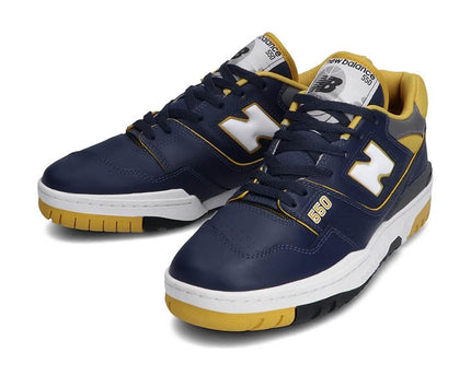 Men's New Balance 550 Navy Yellow Shoes