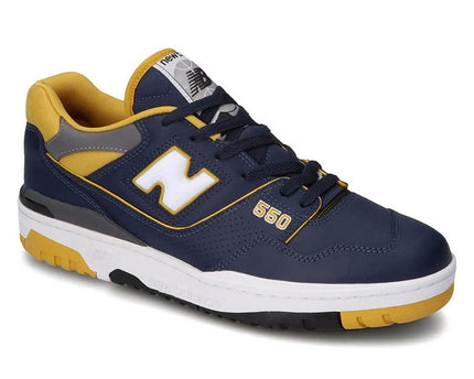 Men's New Balance 550 Navy Yellow Shoes