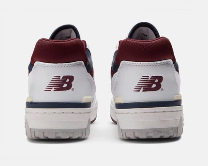 Men's New Balance 550 White Navy Maroon Shoes
