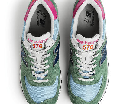Men's New Balance 576 Green Stone Blue Shoes