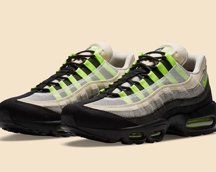 Men's Nike Air Max 95 Black Summit White-Volt Shoes