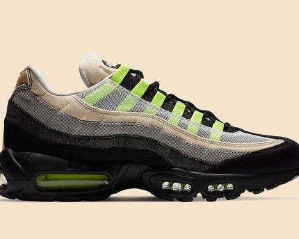 Men's Nike Air Max 95 Black Summit White-Volt Shoes