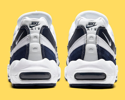 Men's Nike Air Max 95 White Midnight Navy Shoes