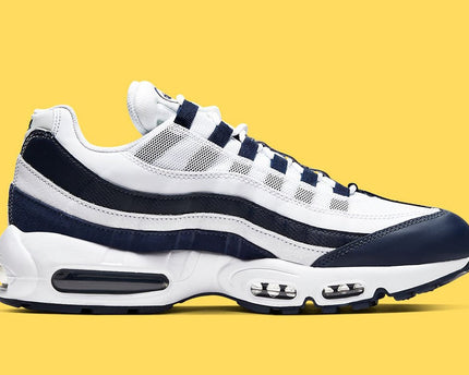 Men's Nike Air Max 95 White Midnight Navy Shoes
