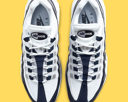 Men's Nike Air Max 95 White Midnight Navy Shoes